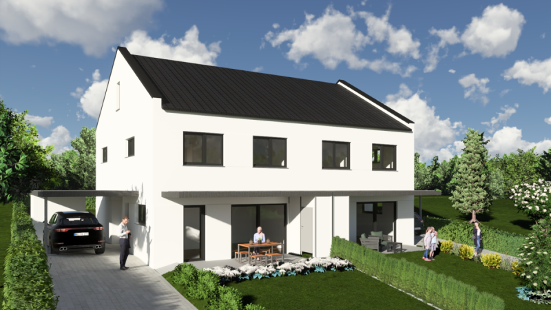 Sonniges Doppelhaus mit großem Garten