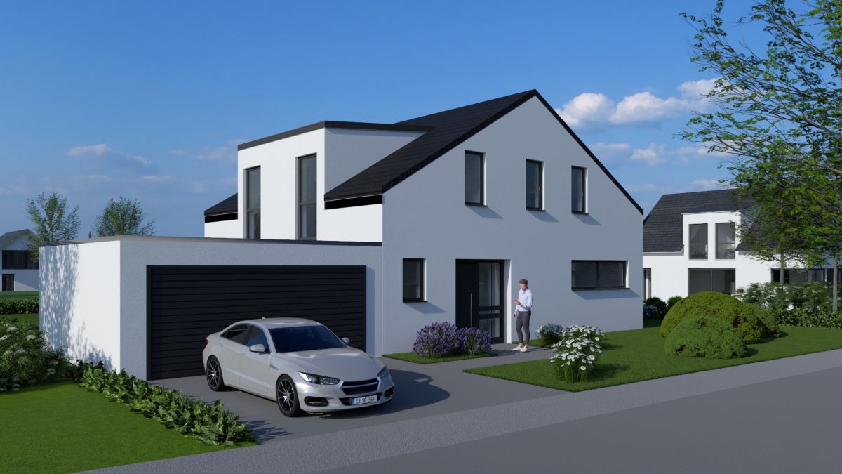 Modernes Einfamilienhaus mit großem Garten